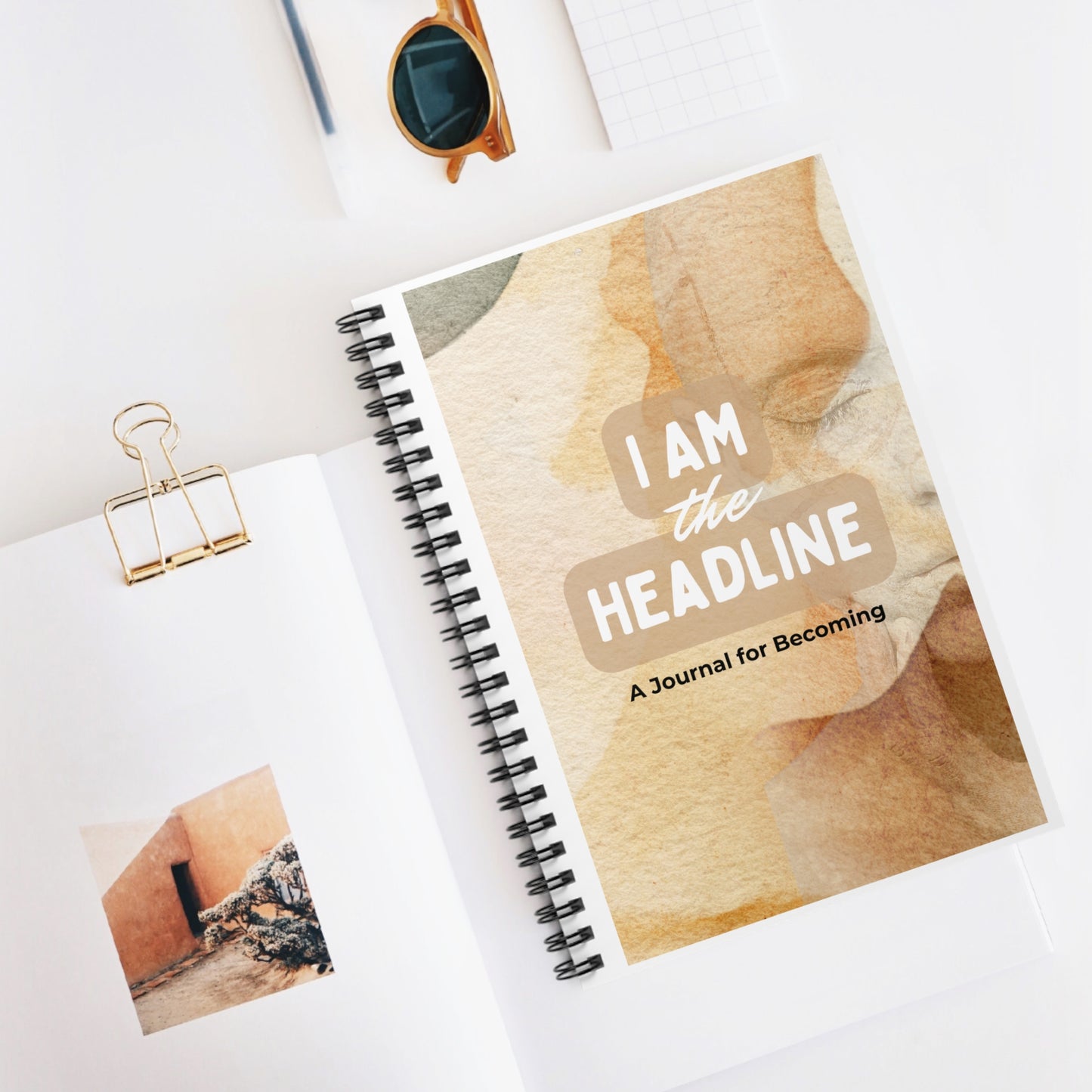 I Am the Headline Spiral Notebook Inspirational Journal for Self Discovery and Daily Reflection
