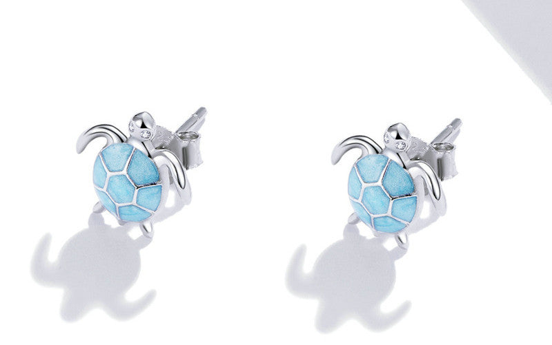 925 Sterling Silver Earrings Necklace Set Turtle Jewelry