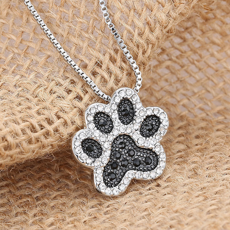 Dog Footprint Pendant Necklace