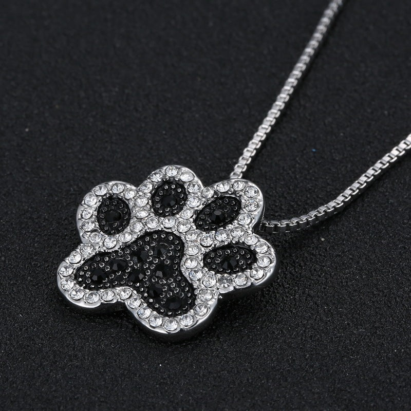 Dog Footprint Pendant Necklace