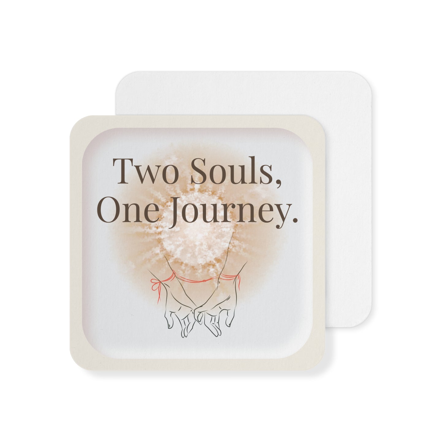 50 Pieces Romantic Coasters Set – Two Souls, One Journey | Wedding & Anniversary Gift