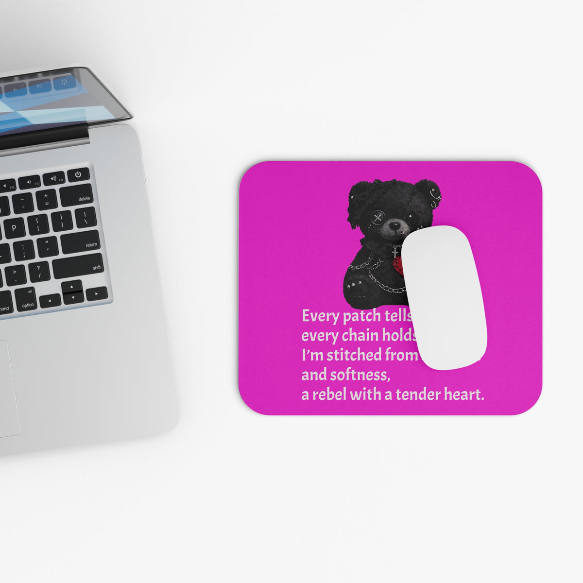 Built from Broken pieces— A Mouse Pad for Gentle Strength Pink
