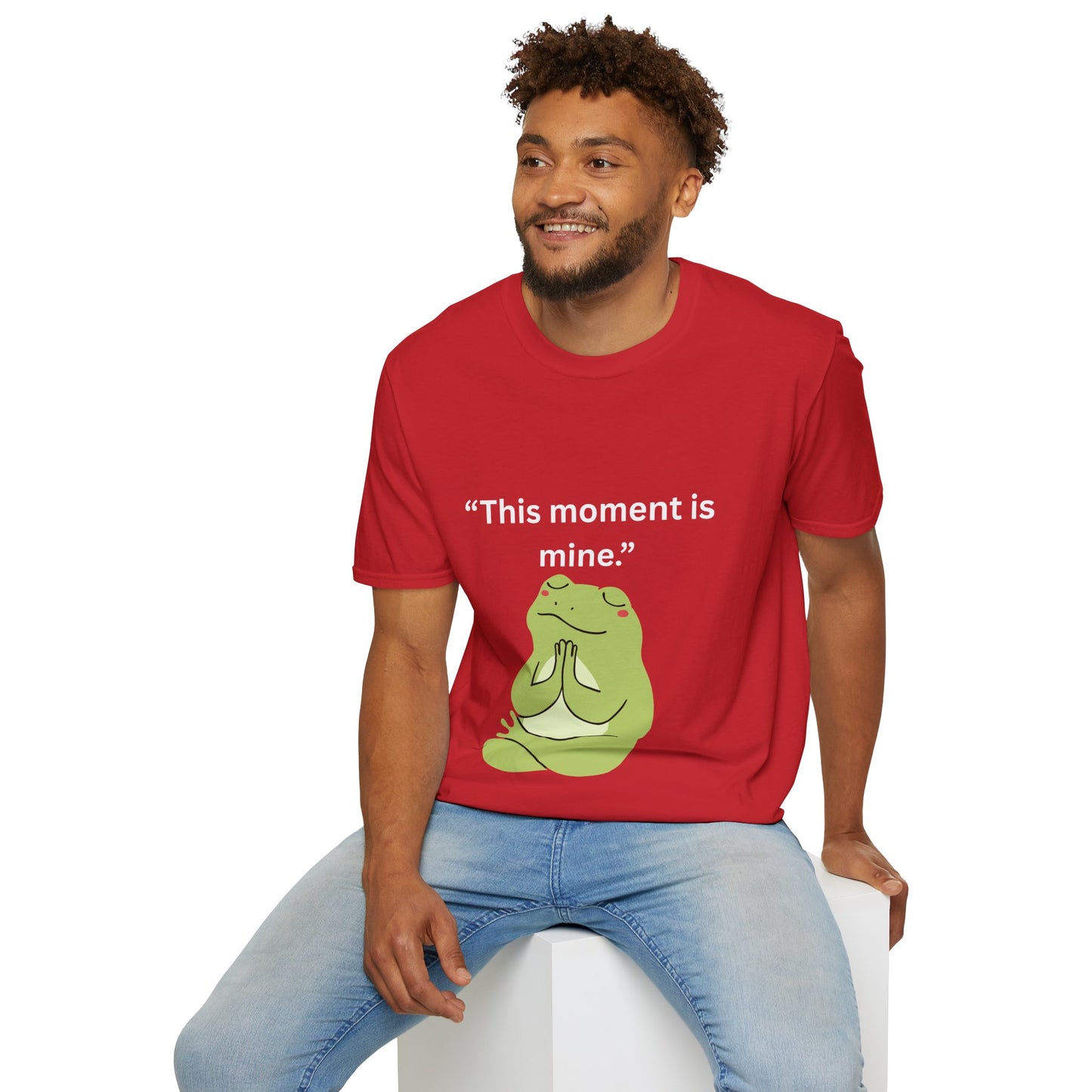 "This Moment Is Mine" — Unisex Softstyle Tee (White Print)