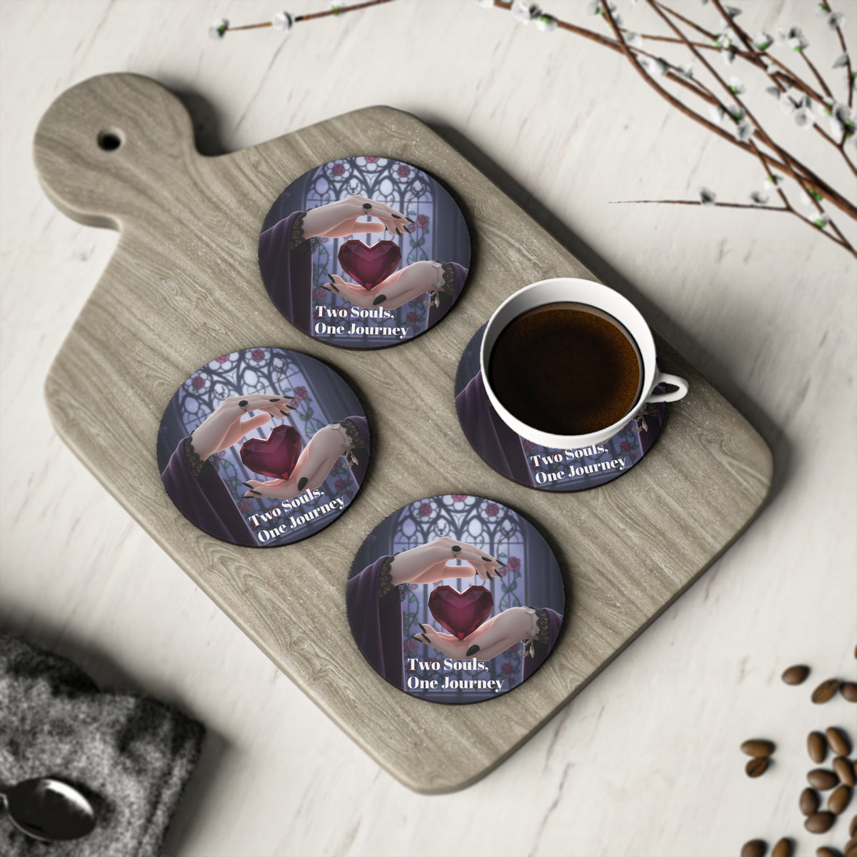 Soul Connection Coaster Set – Two Souls, One Journey