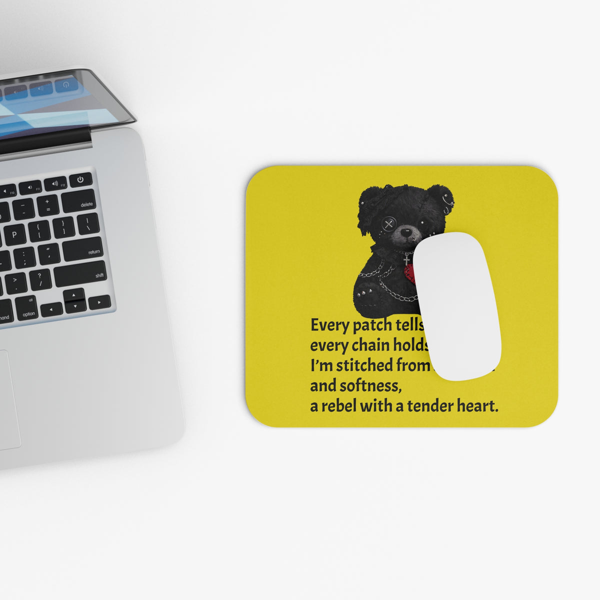 Built from Broken pieces— A Mouse Pad for Gentle Strength Yellow