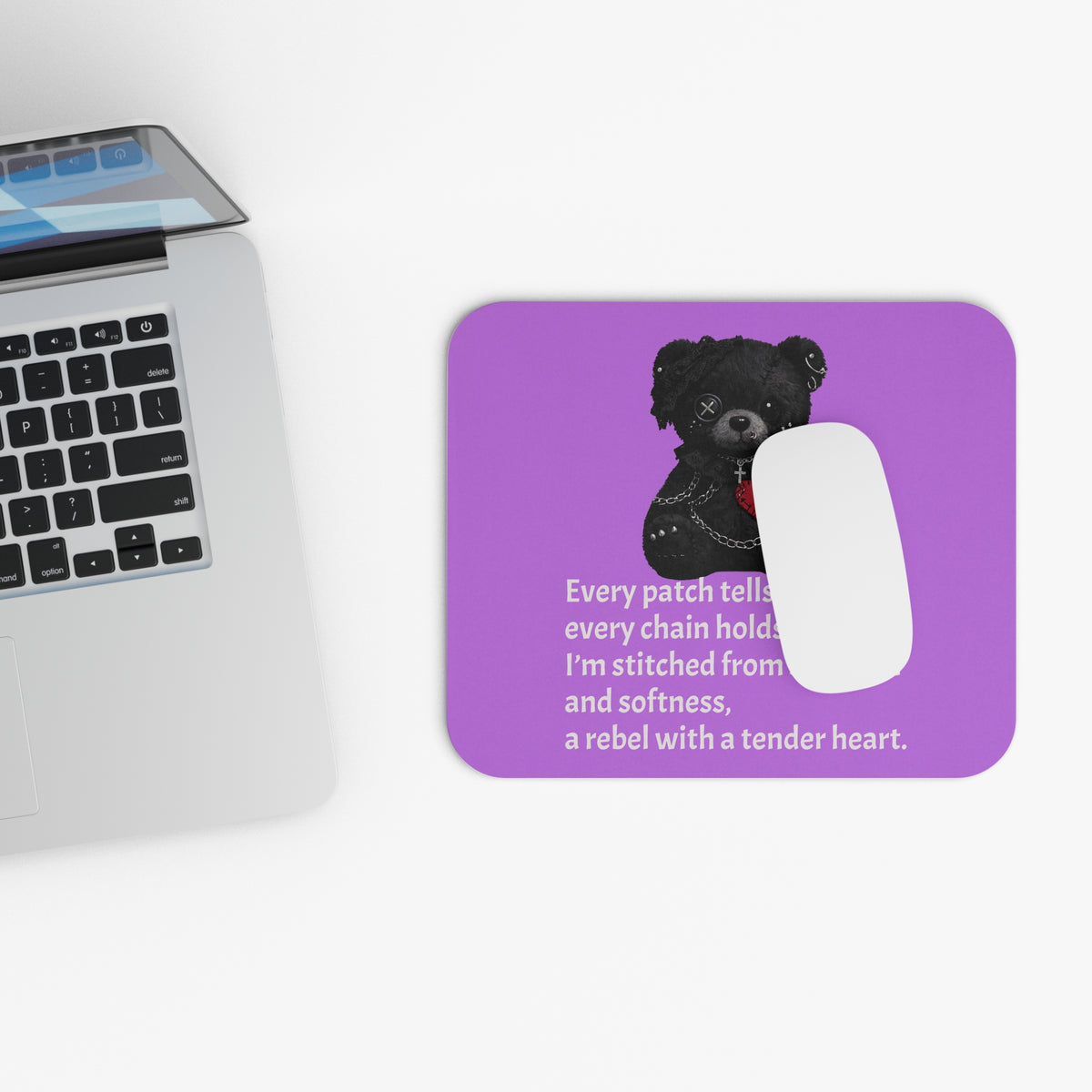 Built from Broken pieces— A Mouse Pad for Gentle Strength Light Purple