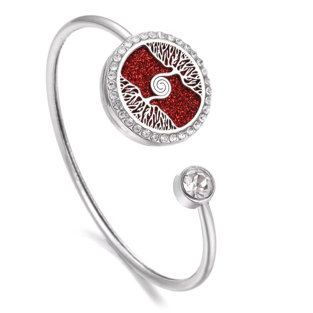 New Tree of Life Aromatherapy Bracelet Diffuser Jewelry Crystal Essential Oil Diffuser Bracelet Perfume Aroma Diffuser Bracelet