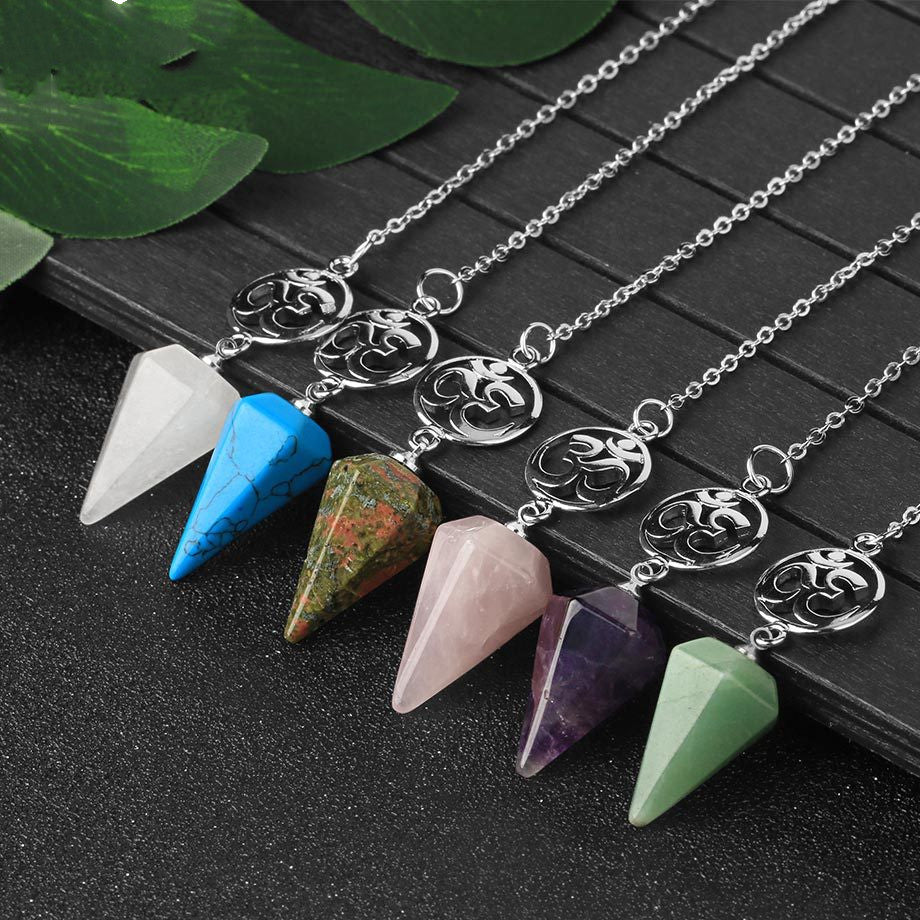 Crystal Ore Pendulum Spiritual Pendant Jewelry