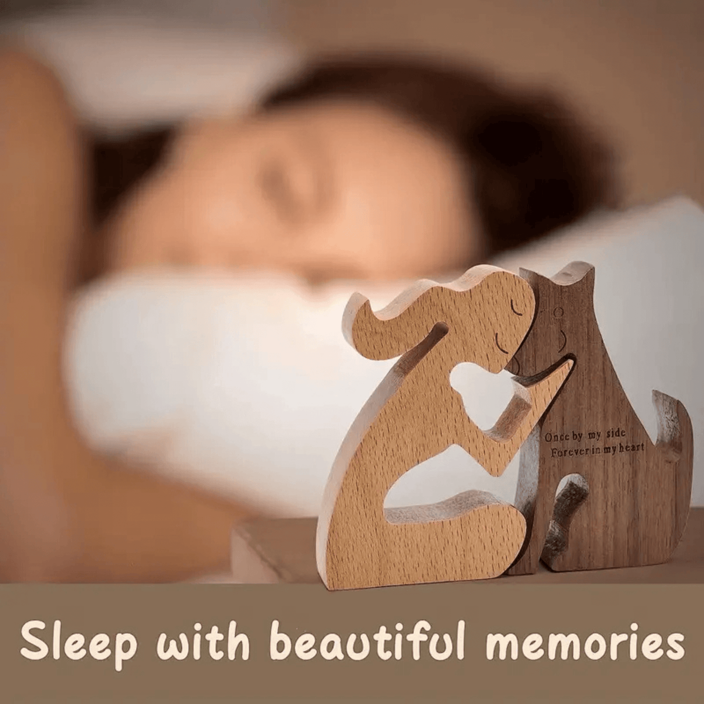 Handmade Wooden Dog Pet Memorial Ornament