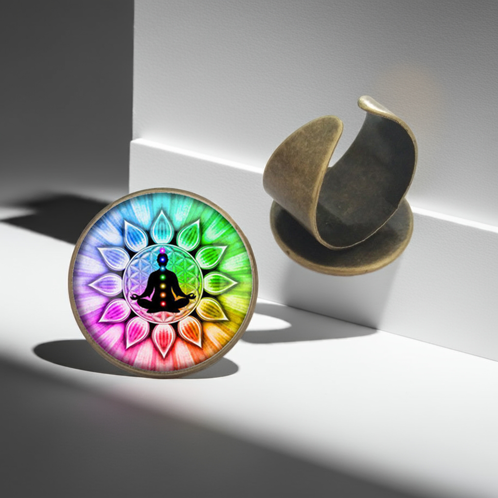 Yoga Chakra Mandala Glass Jewelry Collection