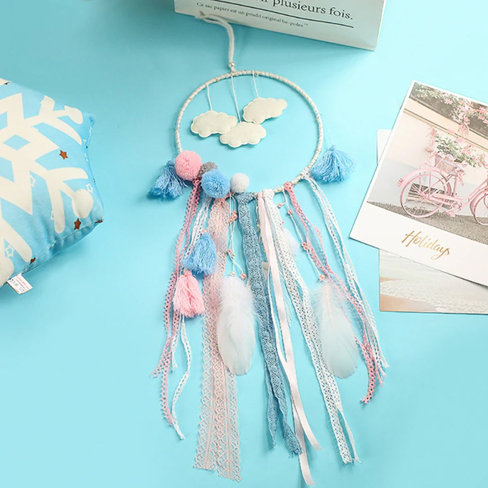 Cloud Dream Catcher Wind Chime Pendant for Peaceful Sleep & Positive Energy