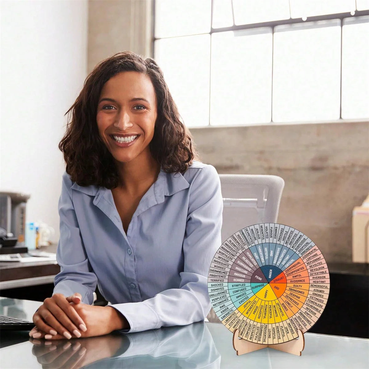 Detailed view of emotional categories including anger, joy, fear, and sadness on the Feelings Wheel