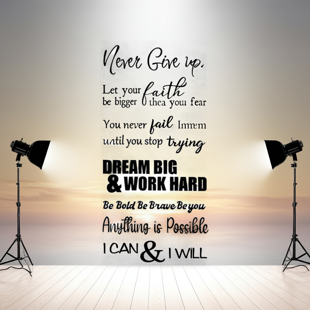 Inspirational Quote Wall Decal – Motivational Vinyl Sticker for Home, Office & Classroom Decor