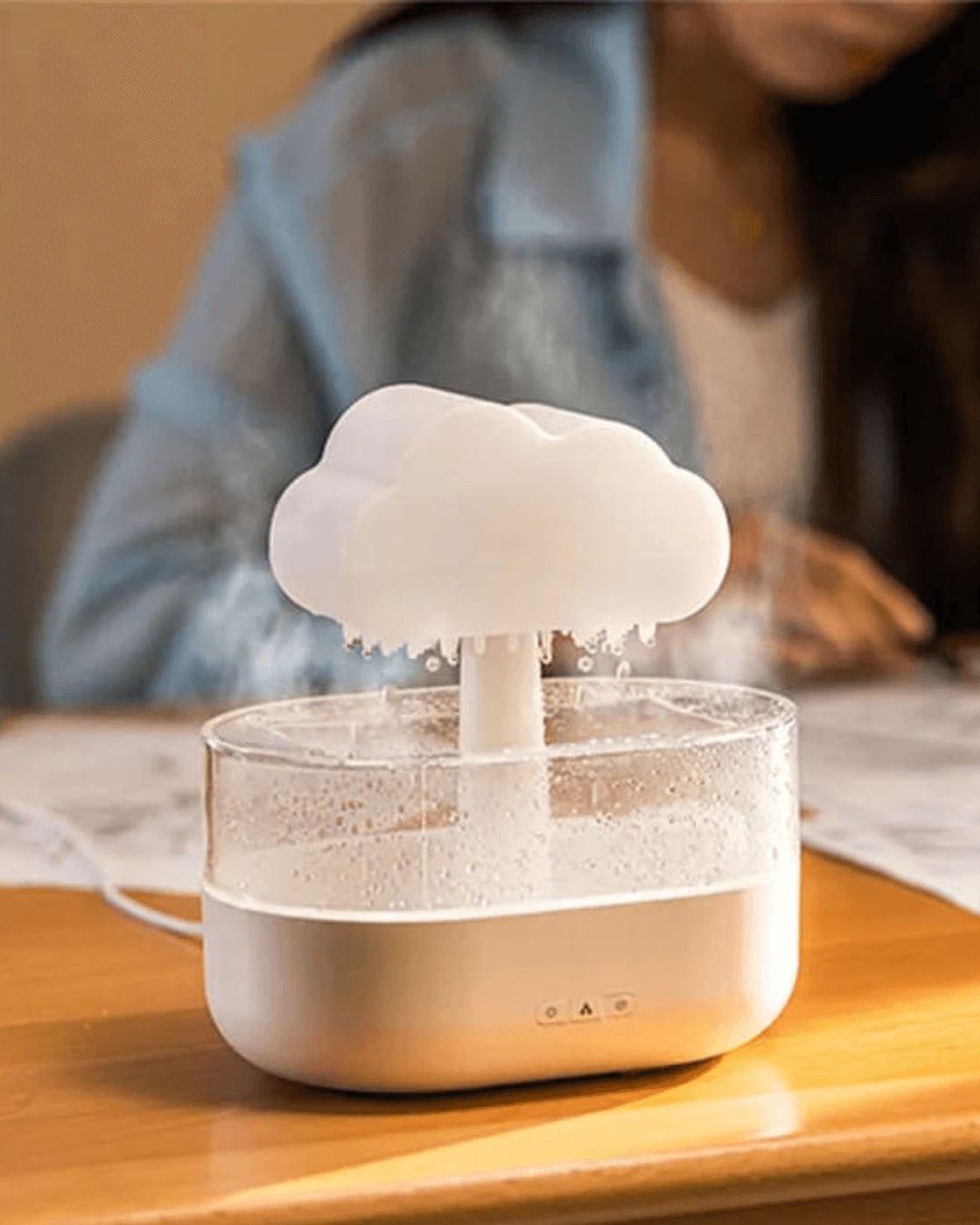 Rain Cloud Humidifier & Night Light – Aromatherapy Oil Diffuser