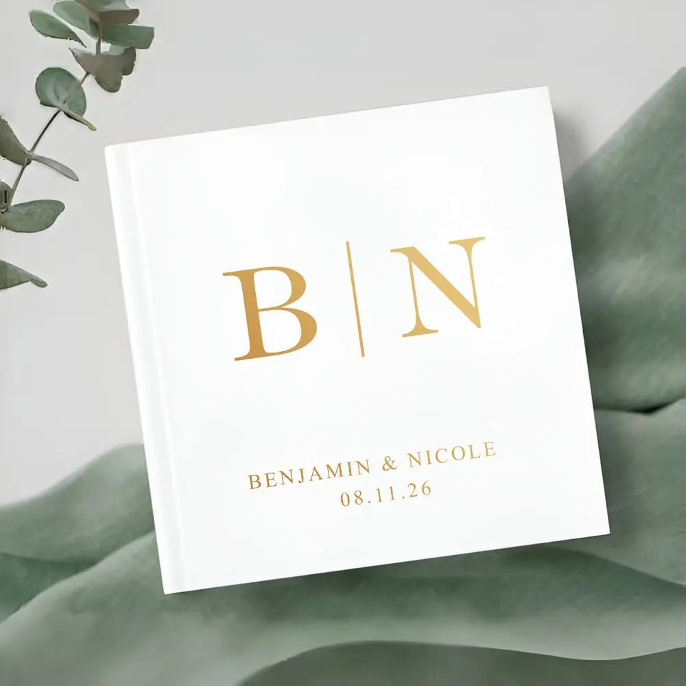 Personalized Wedding Guest Book | Custom Couple Names, City & Date Keepsake