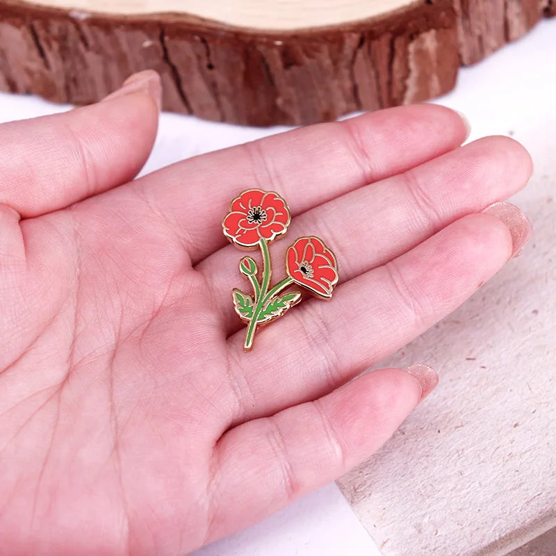 Remembrance Day Poppy Pin