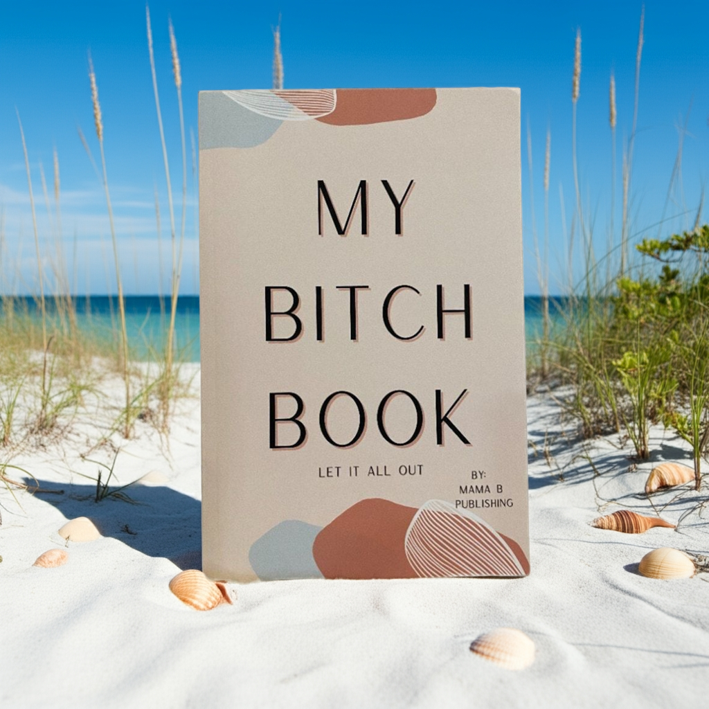 "Self-Help Stress Relief Diary titled My Bitch Book for women, mental health journaling notebook for anxiety relief, emotional expression, and daily mindfulness."