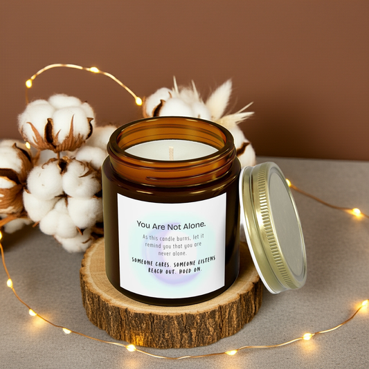 You Are Not Alone Eco-Friendly Scented Candle – Coconut Apricot Wax