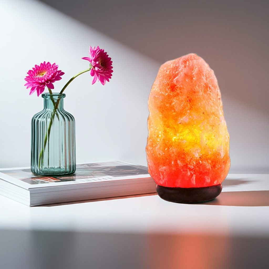 Crystal Salt Lamp Socket Lamp Creative Decoration Gift Rose Salt Lamp Night Light Bedside Lamp