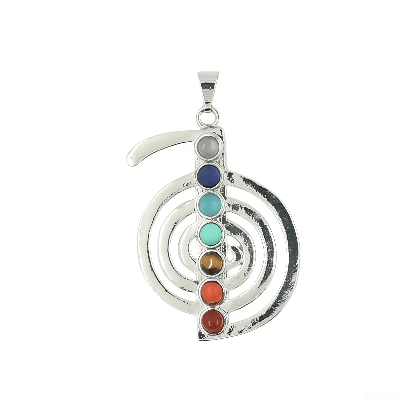 Yoga Seven Chakra Semi-Precious Stone Jewelry Necklace Pendant
