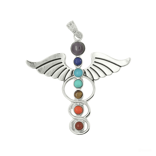 Yoga Seven Chakra Semi-Precious Stone Jewelry Necklace Pendant