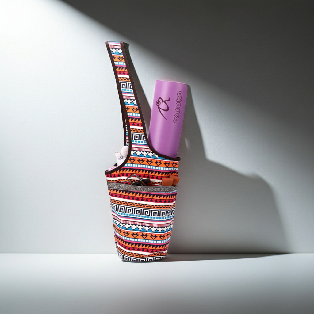 Large Capacity Yoga Mat Bag for Women Canvas Gym Tote Fitness Travel Shoulder Bag