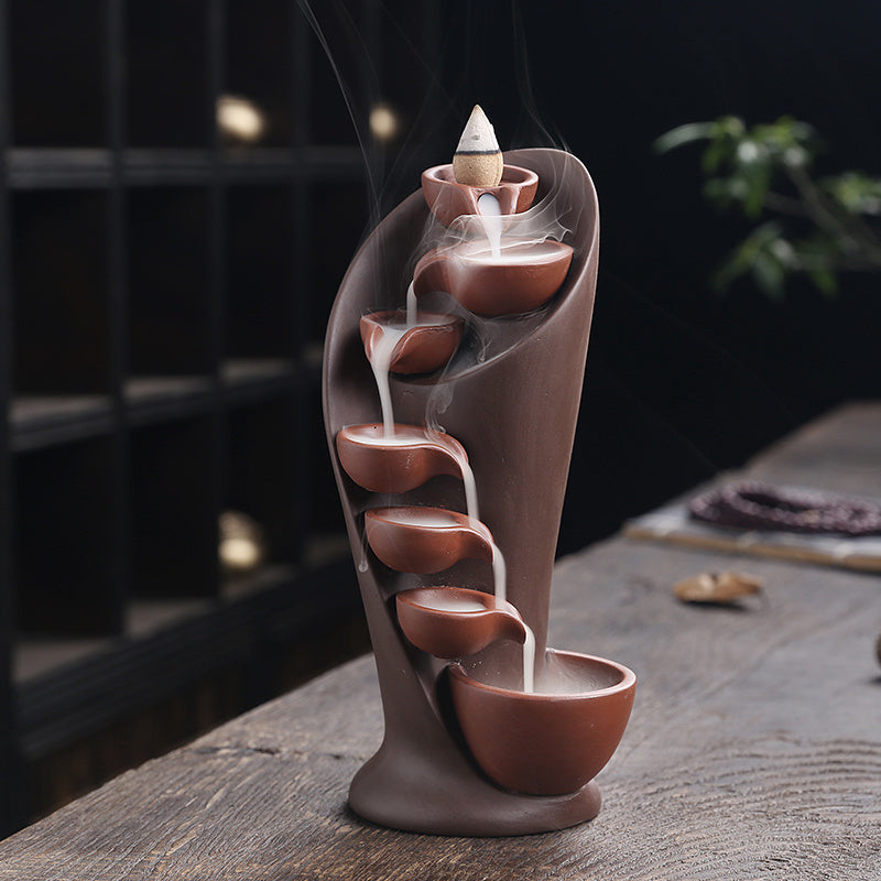 Handmade Creative Torch Ceramic Backflow Incense Burner