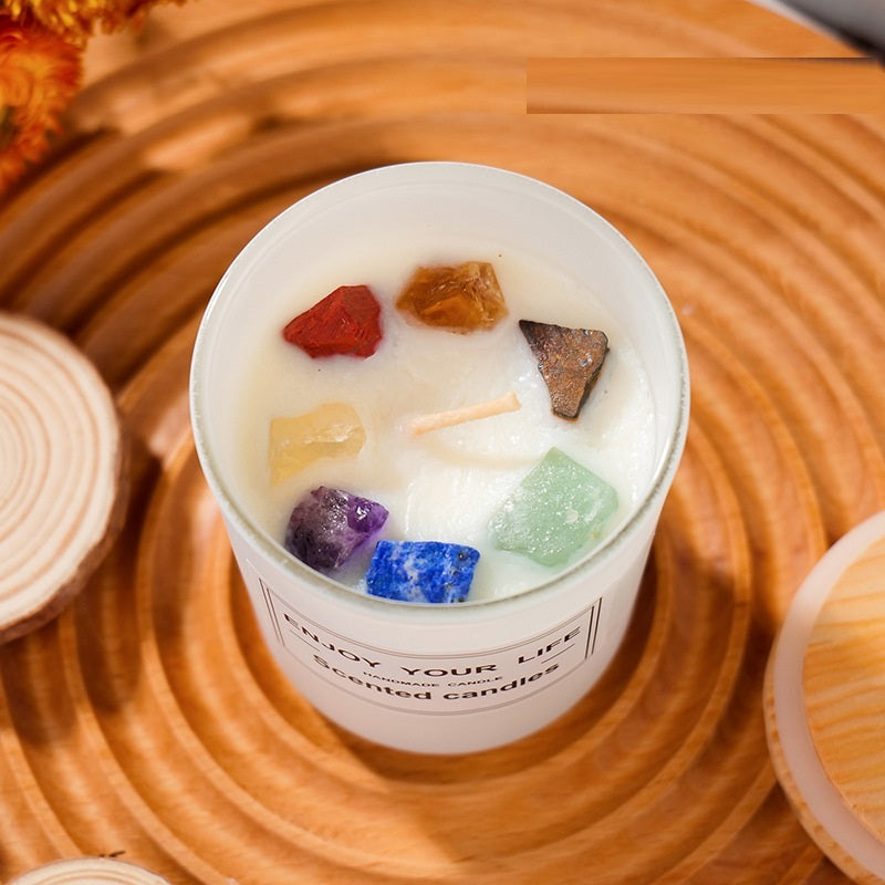 Crystal Aromatherapy Candle – Soy Wax & Healing Energy