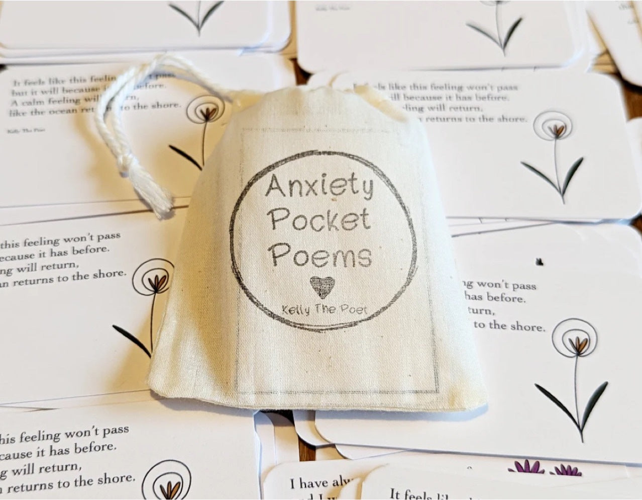 Pocket Poem Healing Card for Anxiety Relief