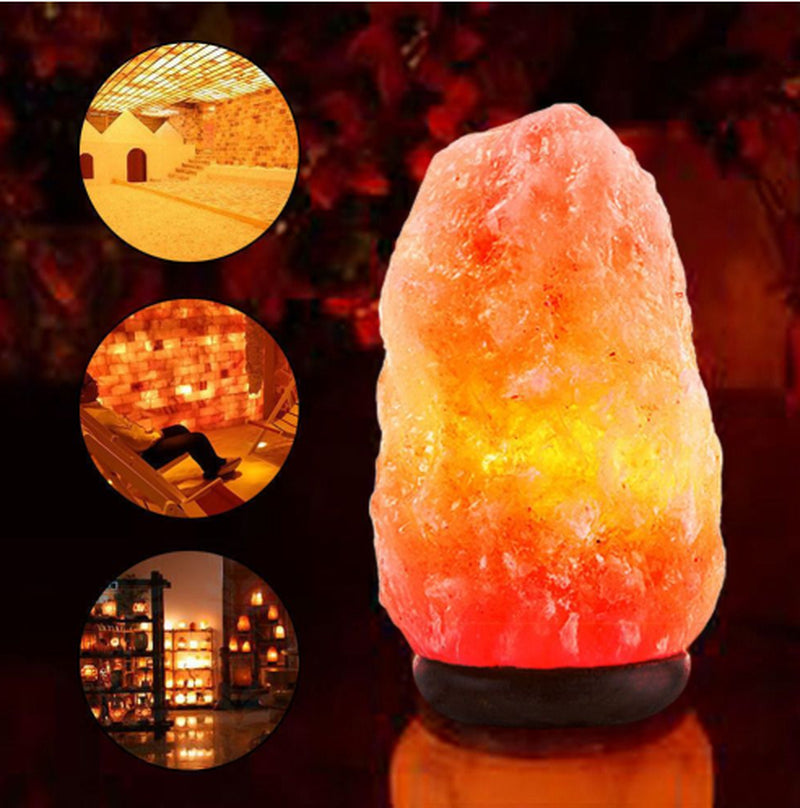 Crystal Salt Lamp Socket Lamp Creative Decoration Gift Rose Salt Lamp Night Light Bedside Lamp