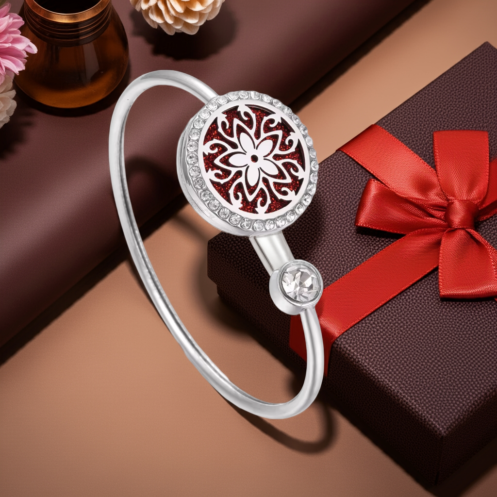 Aromatherapy Snap Bracelet – Stainless Steel Essential Oil Diffuser Jewelry