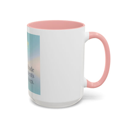 Gratitude Coffee Mug 15oz – Inspirational Accent Mug for Morning Rituals & Positive Energy