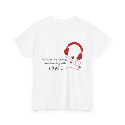 Healing Presence Unisex Motivational Tee – Heartfelt Self-Care Cotton Shirt for Everyday Love & Positivity