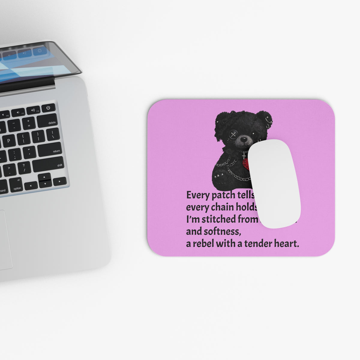 Built from Broken pieces— A Mouse Pad for Gentle Strength Light Pink