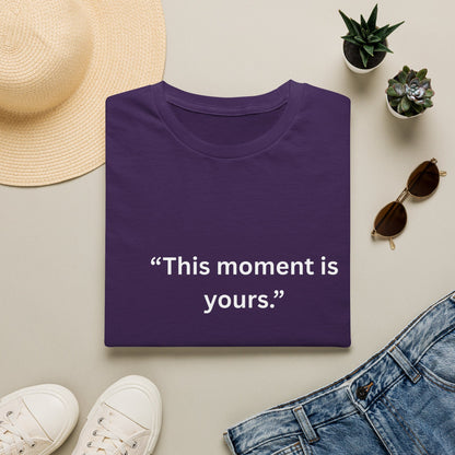"This Moment Is Yours" — Heart Hands Unisex Softstyle Tee (White Print)