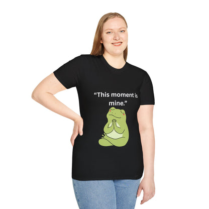 "This Moment Is Mine" — Unisex Softstyle Tee (White Print)