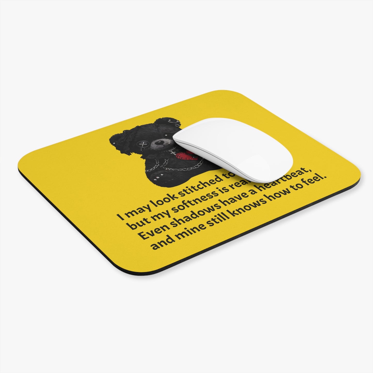 Stitched Softness — A Mouse Pad for Gentle Strength Yellow