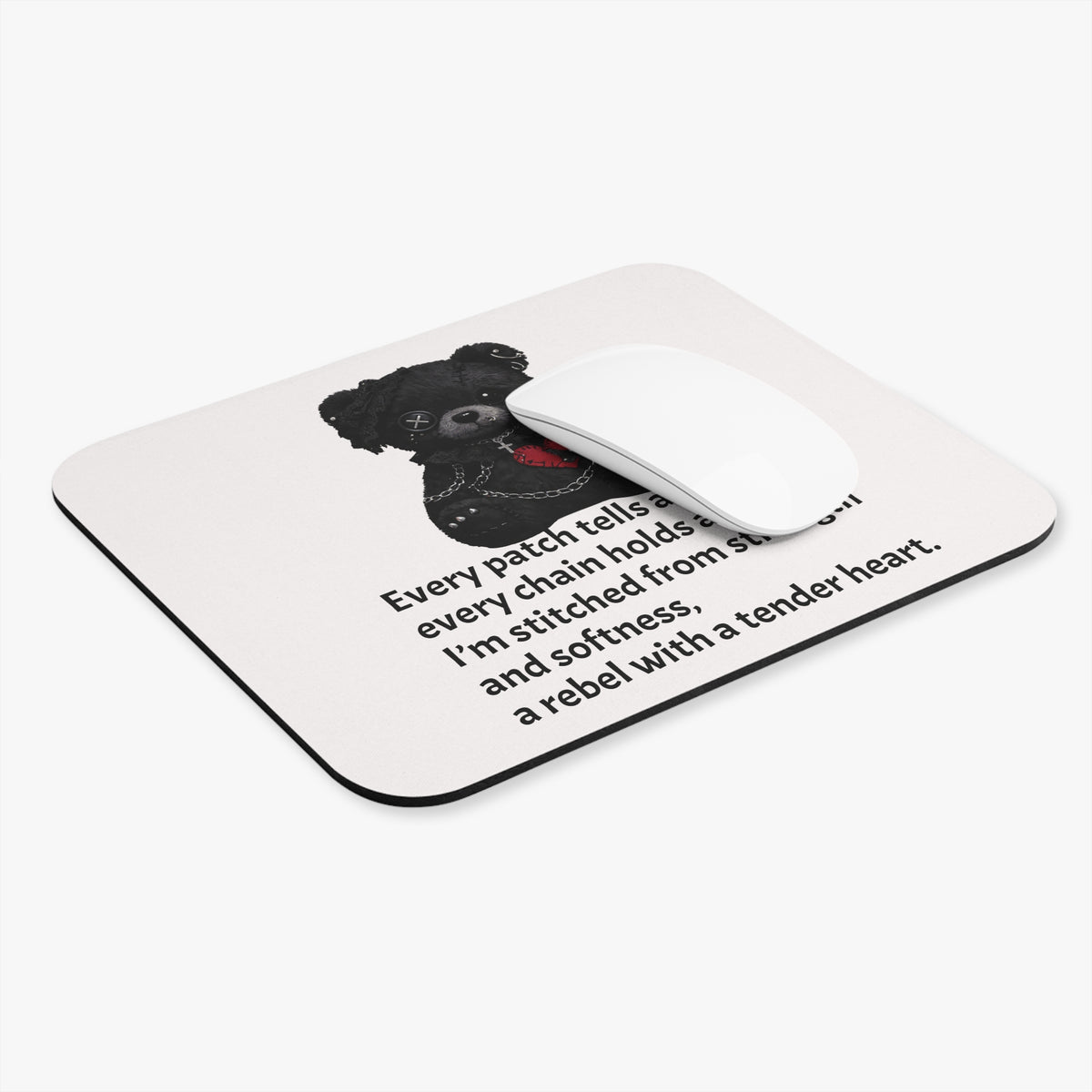 Built from Broken pieces— A Mouse Pad for Gentle Strength White