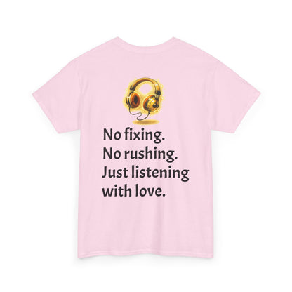 Listening With Love — Retro Headphone Glow Unisex Tee