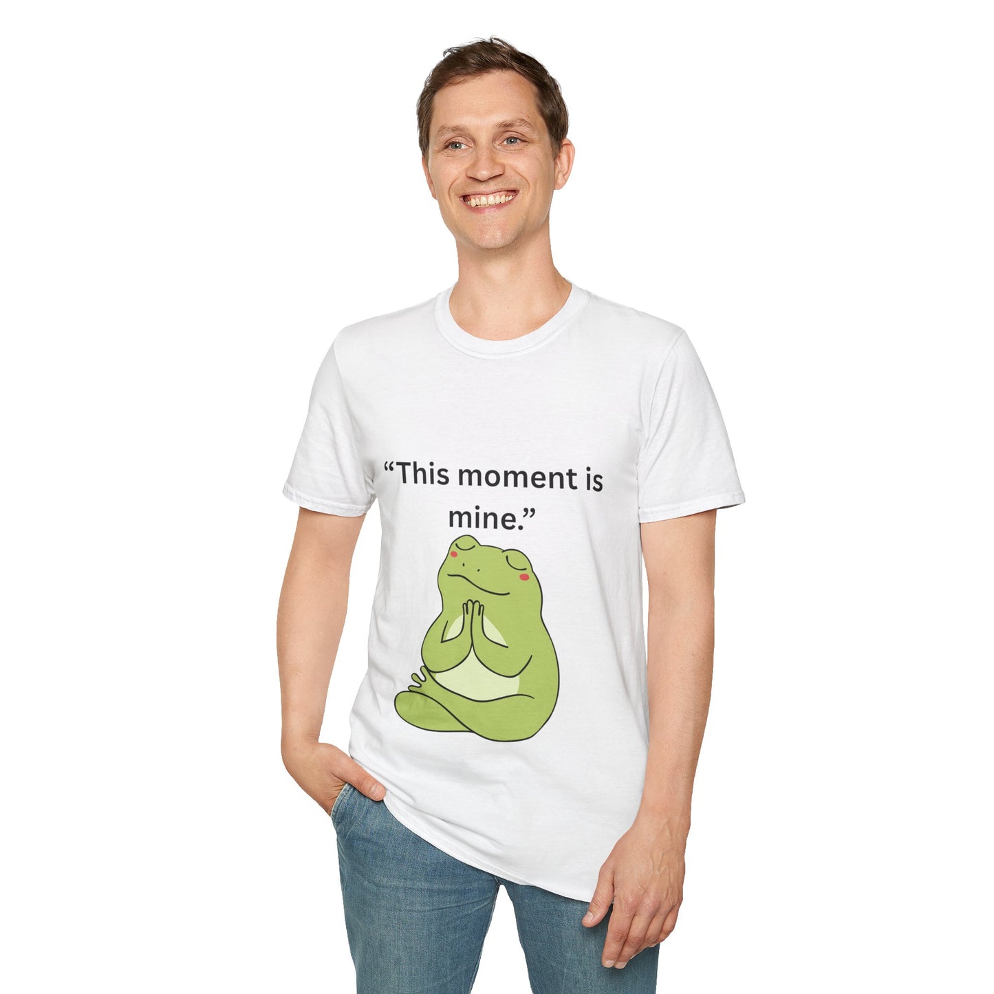 "This Moment Is Mine" — Unisex Softstyle Tee (Black Print)