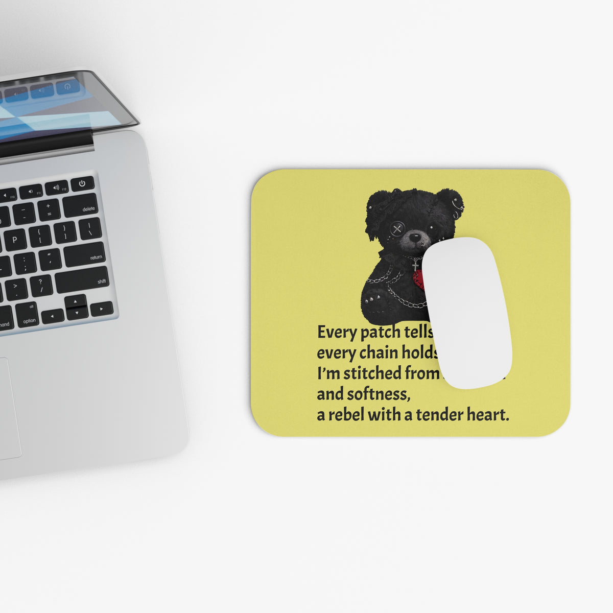 Built from Broken pieces— A Mouse Pad for Gentle Strength Light Yellow