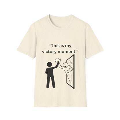 "This Is My Victory Moment" — Inspirational Unisex Tee (Black Print)