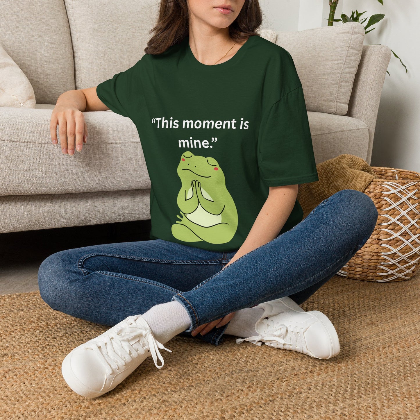 "This Moment Is Mine" — Unisex Softstyle Tee (White Print)