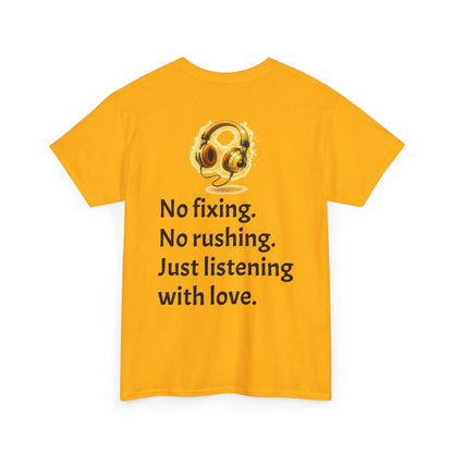 Listening With Love — Retro Headphone Glow Unisex Tee