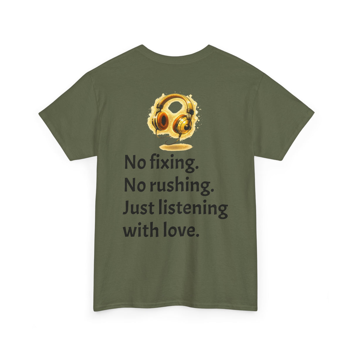 Listening With Love — Retro Headphone Glow Unisex Tee