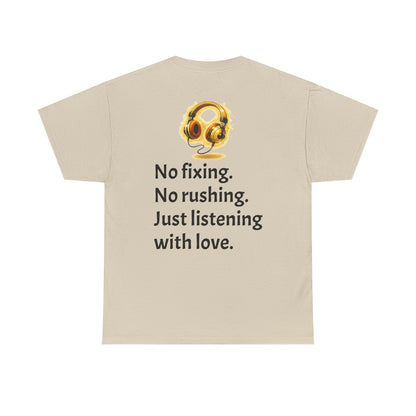 Listening With Love — Retro Headphone Glow Unisex Tee