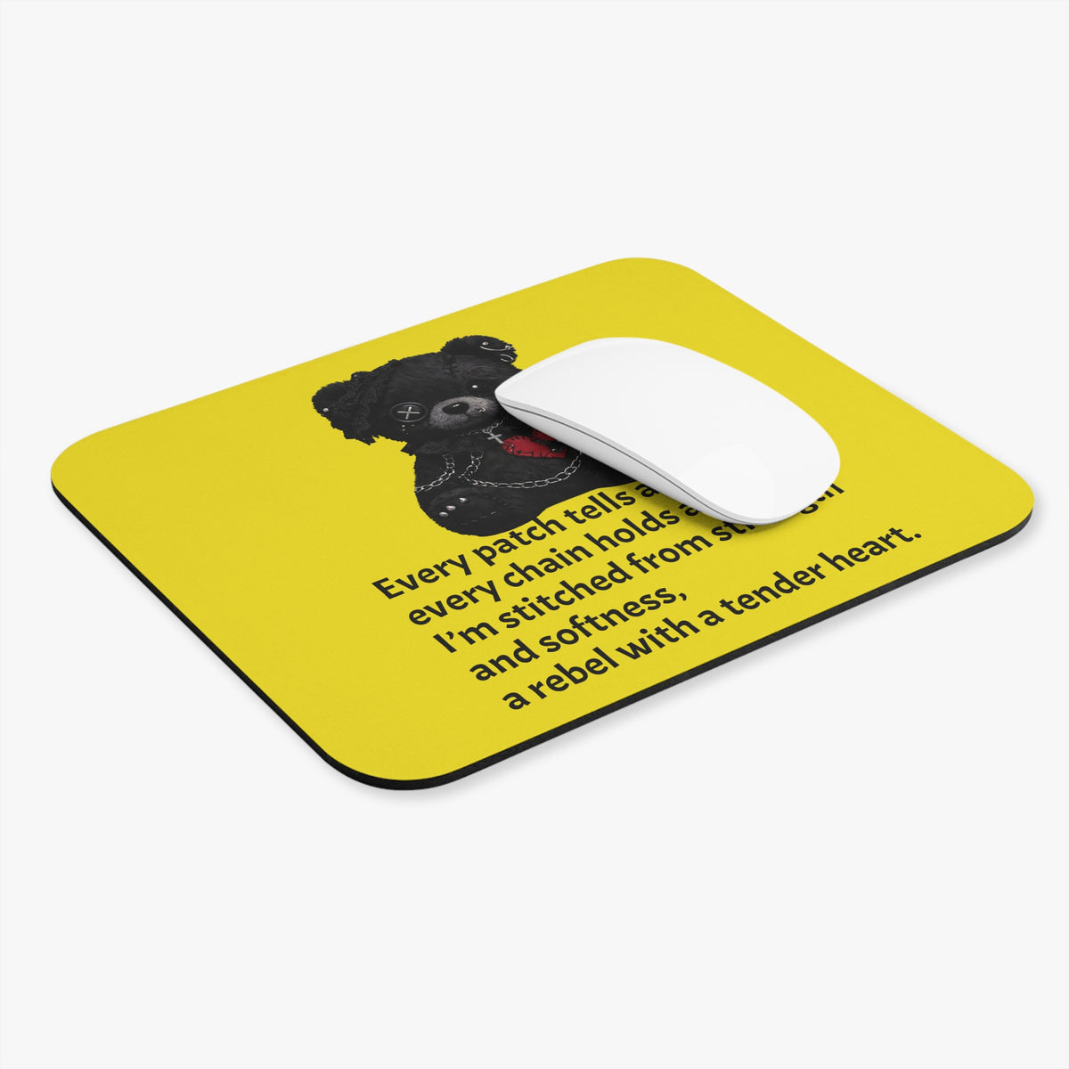 Built from Broken pieces— A Mouse Pad for Gentle Strength Yellow