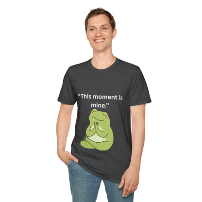 "This Moment Is Mine" — Unisex Softstyle Tee (White Print)