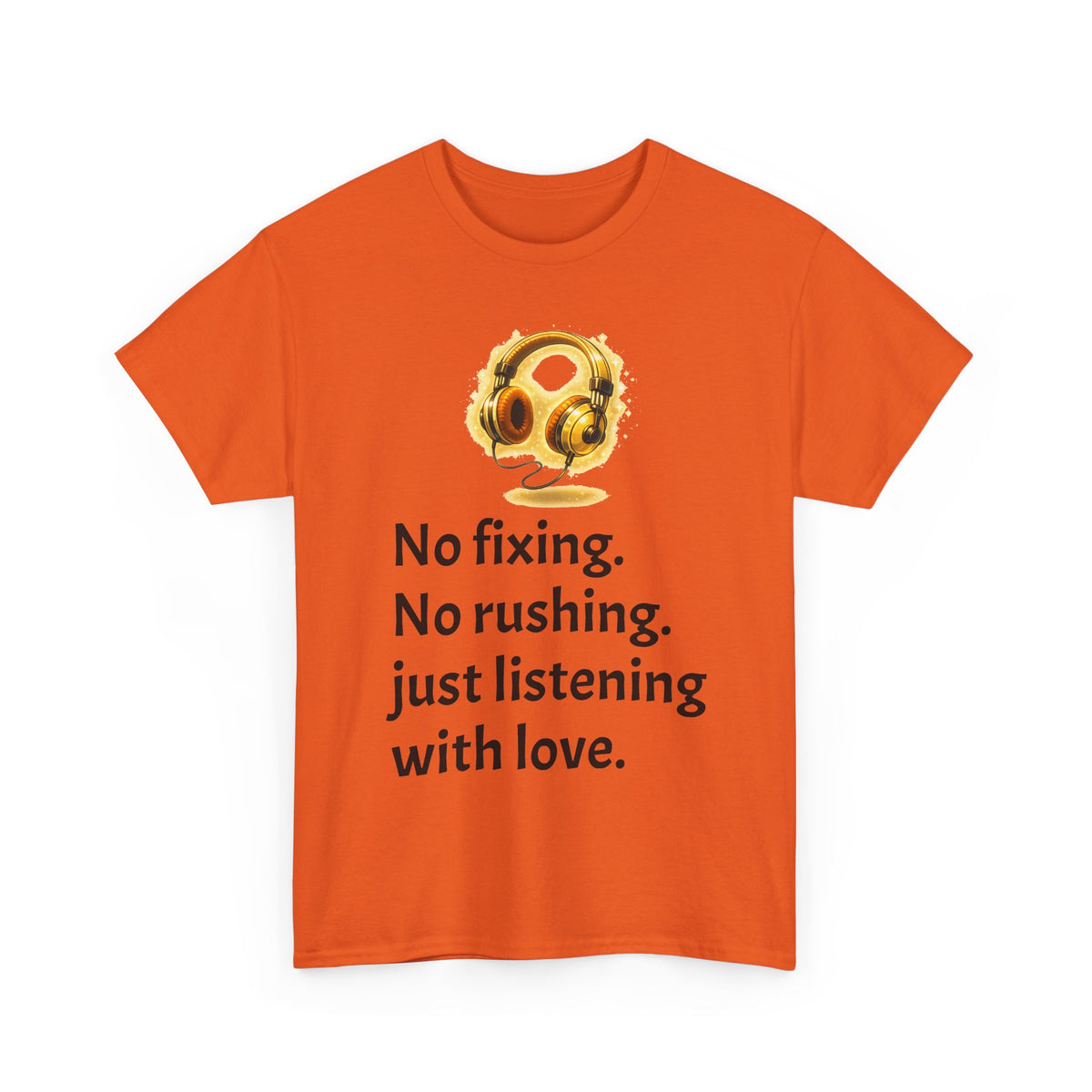 Listening With Love — Retro Headphone Glow Unisex Tee
