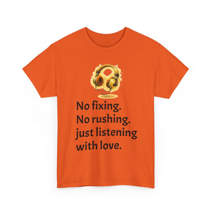 Listening With Love — Retro Headphone Glow Unisex Tee